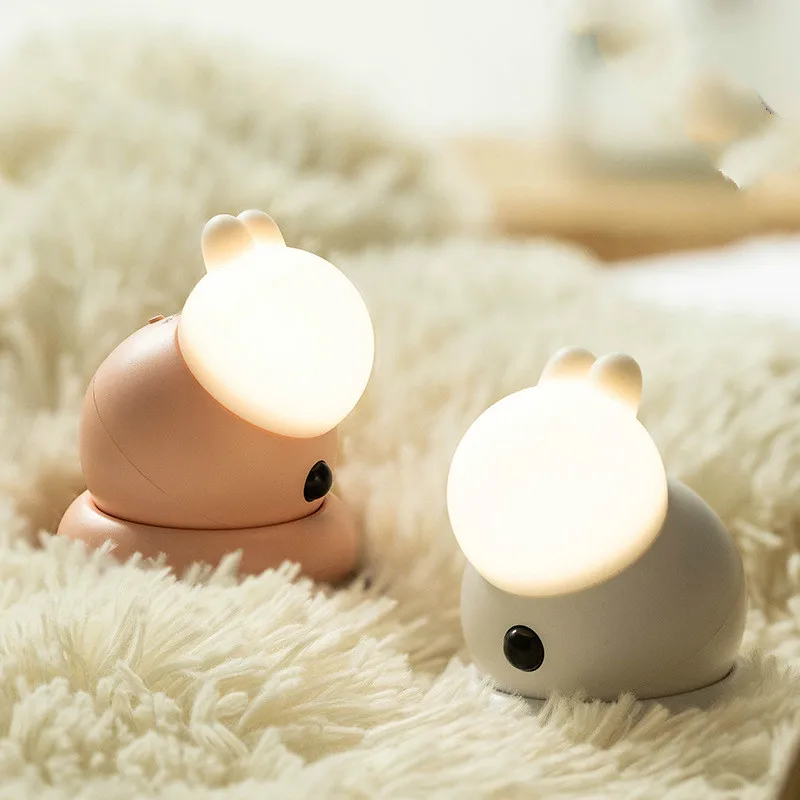 

Cute Rabbit Human Body Sensor Light Infrared Body Sensor Toilet Light Bedroom Corridor Smart LED Light