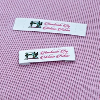 custom sewing label logo or text custom design personalized brand sew on cotton fabric fr025