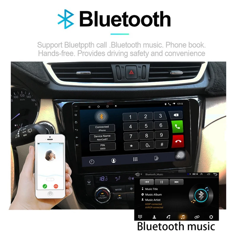 Автомобильный мультимедийный видеорегистратор 2 Din Android 9 дюймов FM радио Wi Fi GPS