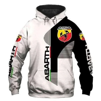 

Spring and Autumn New Men's Fashion Hoodie ABARTH 3D Logo Print Adults and Children Street Harajuku Hoodies Pullover