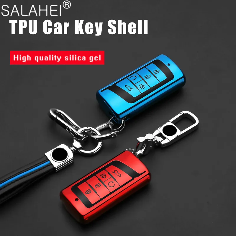 

Soft TPU Fashion Style Car Key Cover key Case Shell for Trumpchi GS4 GS5 GS8 GS3 GA4 GA6 GM6 GM8 GS7 Auto Accessories Interior