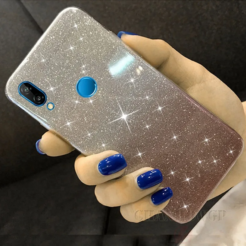 Мягкий силиконовый чехол с блестками для Xiaomi Mi 9 8 Lite SE A1 A2 MIX 2S Redmi K20 6 6A 5 Plus Note 7 Pro 4X 4