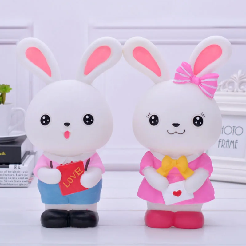 

Creative Cute Rabbit Piggy Bank Anti-fall Children's Cash Box Cartoon Piggy Bank Change Pot Home Decoration Coin Storage Box