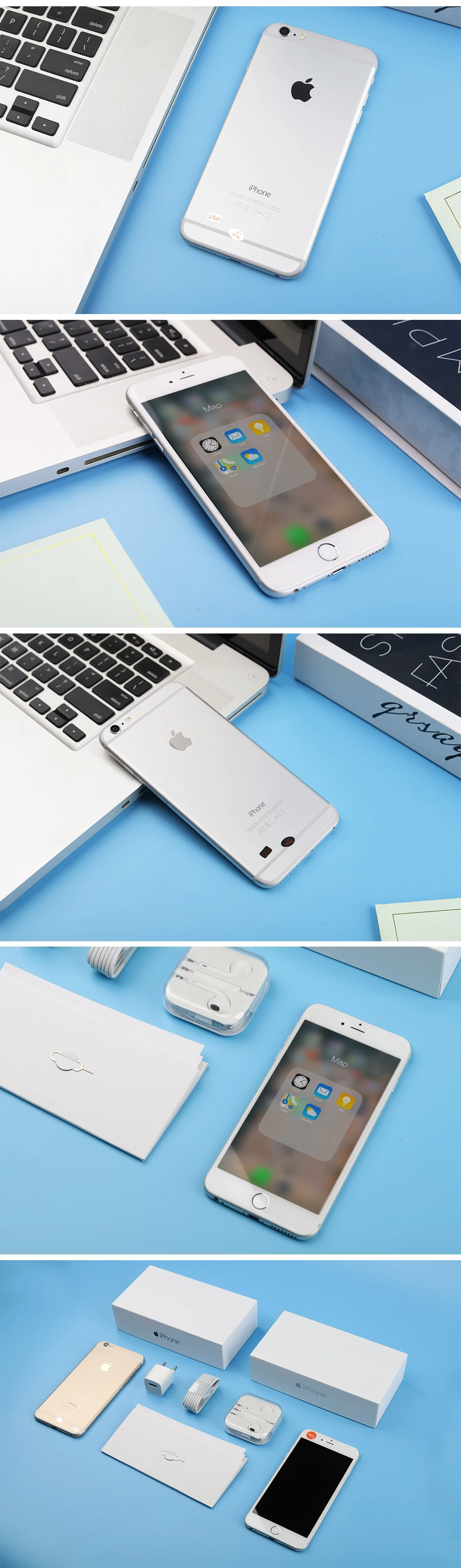 Apple iPhone 6 Plus IOS A8 Смартфон iPhone 6 P двухъядерный 5," 8MP 1 Гб ram 16 и 64 и 128 ГБ rom wifi 4G LTE разблокированный мобильный телефон