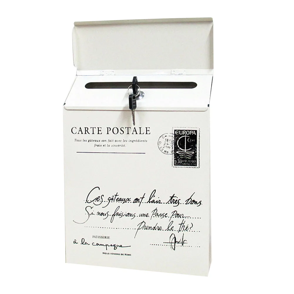 Фото Железный замок коробка для писем винтажный настенный почтовый ящик почтовая