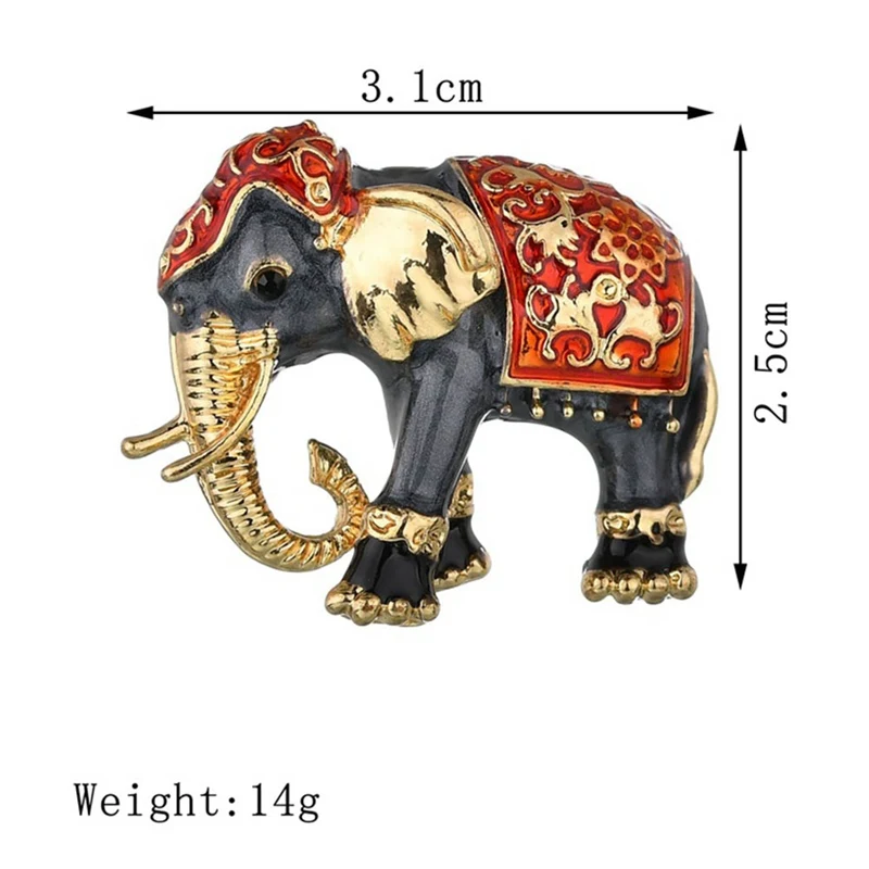

Vintage Enamel Elephant Brooch Thailand Colorful Pins Women Kids Scarf Clothes Hat Accessories Jewelry Female Backpack Badges