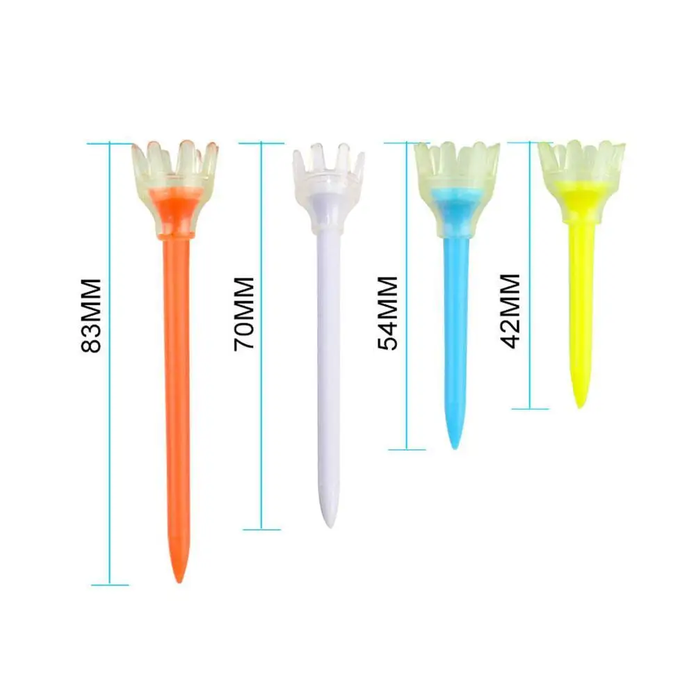 

5Pcs/set PVC Golf Tee Mixed Color Crown Golf Tee Portable Tee 42/54/70/83mm Plastic Golf Accessories Golf J5A5