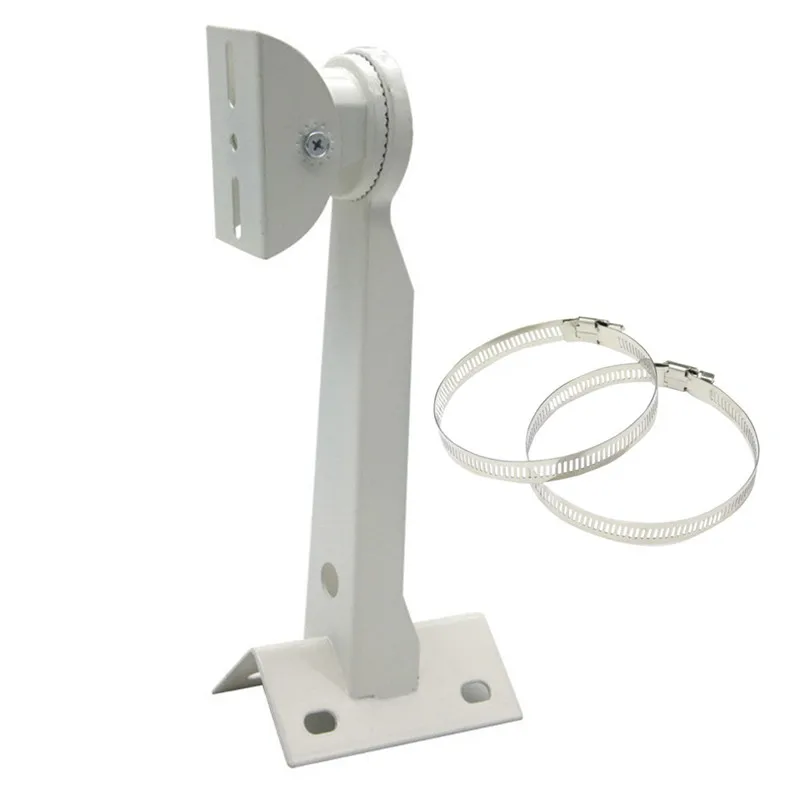 White Outdoor Waterproof Surveillance CCTV Stand Wall Corner Mount Pole Bracket Right Angle 90 Degree Camera Support