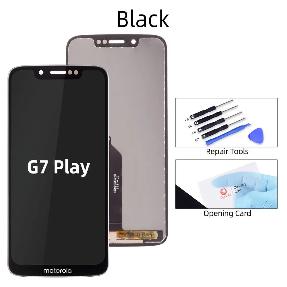 G7 Play Black Дисплей для Moto G7 Plus, ЖК сенсорный экран, дигитайзер для Motorola Moto G7 Play G7, дисплей питания, запасные части - Цвет: G7 Play Black