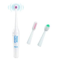 compact size electric toothbrush waterproof battery power children dental oral hygiene teeth cleaner brush 2 replacement heads