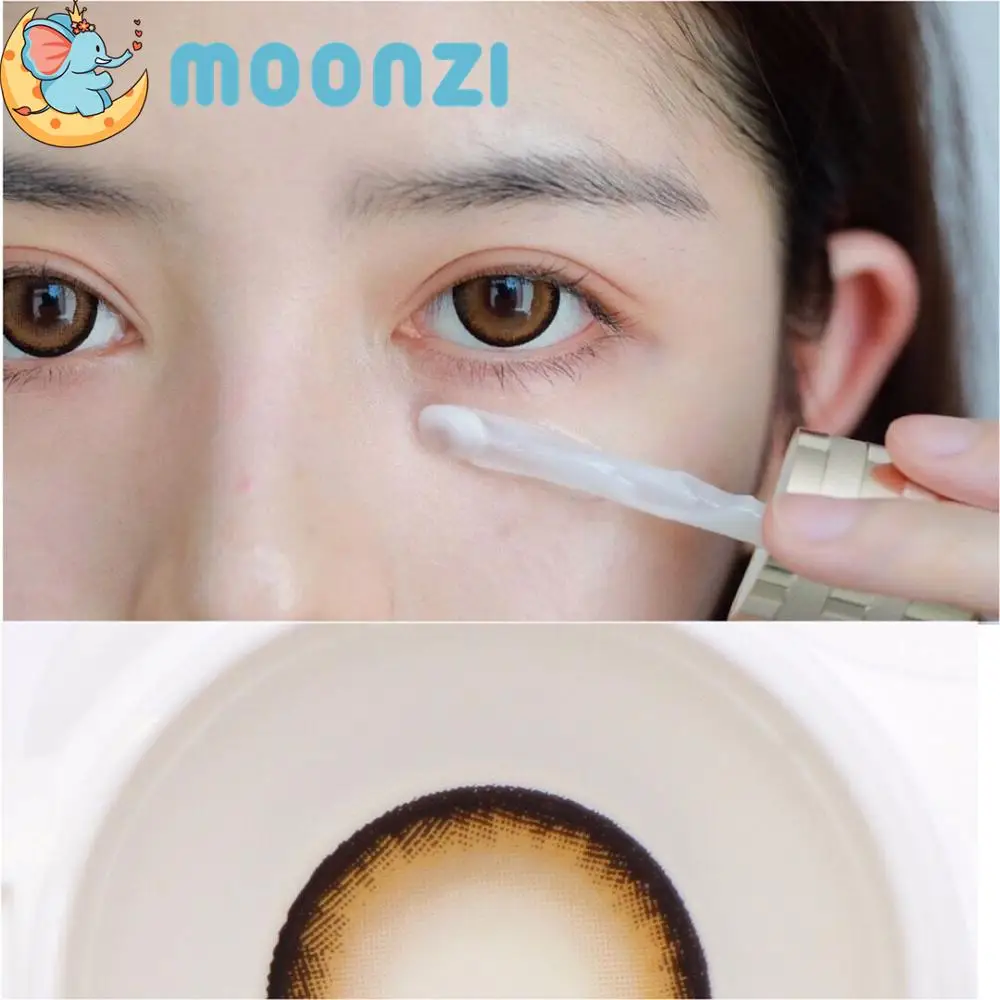 moonzi holy deer natural contact lens brown big beautiful pupil colored contact lenses for eyes yearly myopia prescription free global shipping