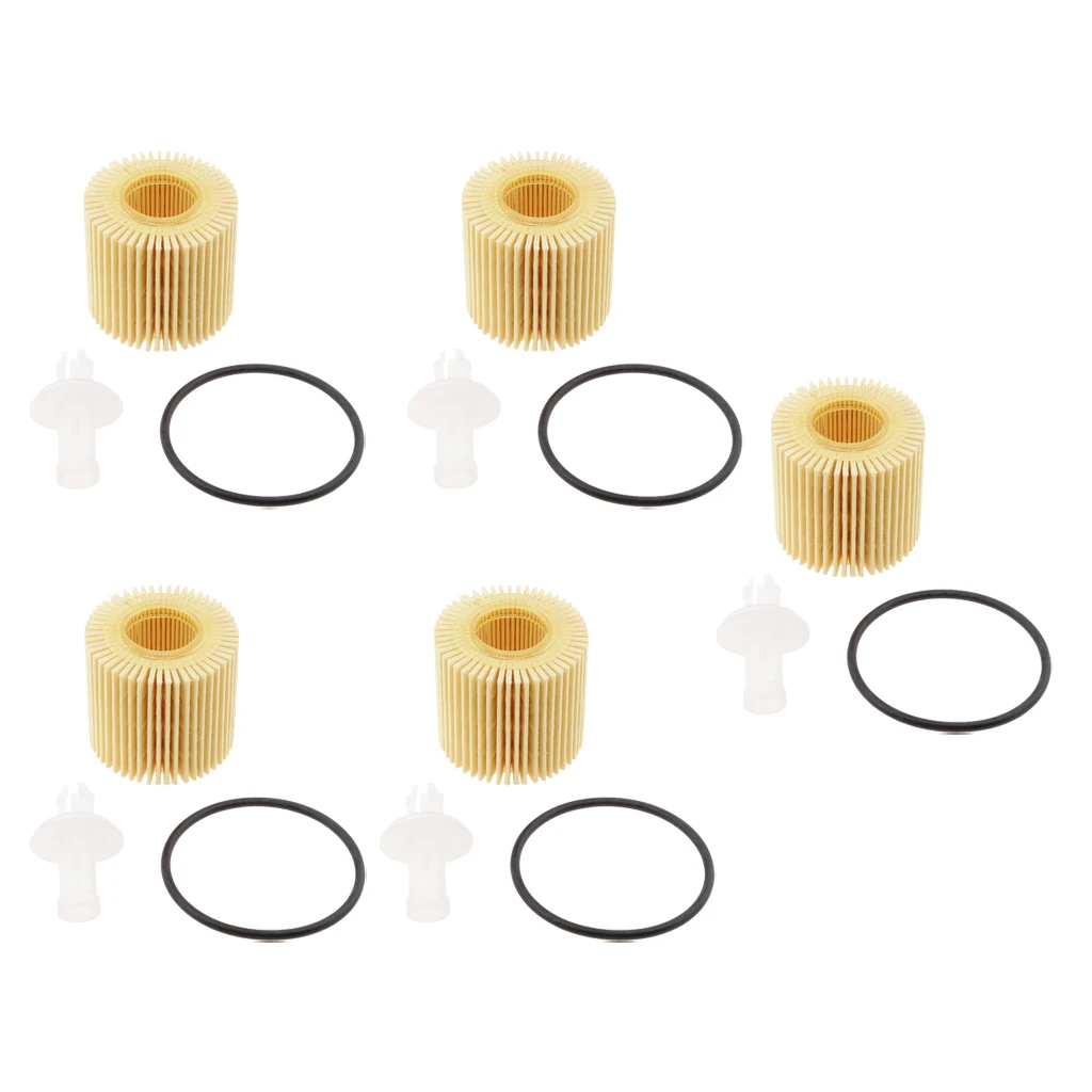 5 шт. высококачественный масляный фильтр для двигателя автомобиля подходит Toyota