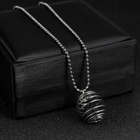 natural stone pendant necklace hollow spring net absorb esssential oil lava rock tiger eye hematite bead necklaces for men women