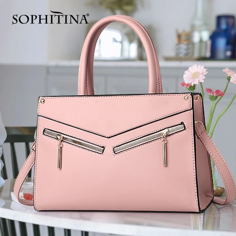 

SOPHITINA Fashion Handbags Lady Elegant Solid High Quality Sewing Shoulder Woman's Bags Versatile Casual Tote Handbags Women E73