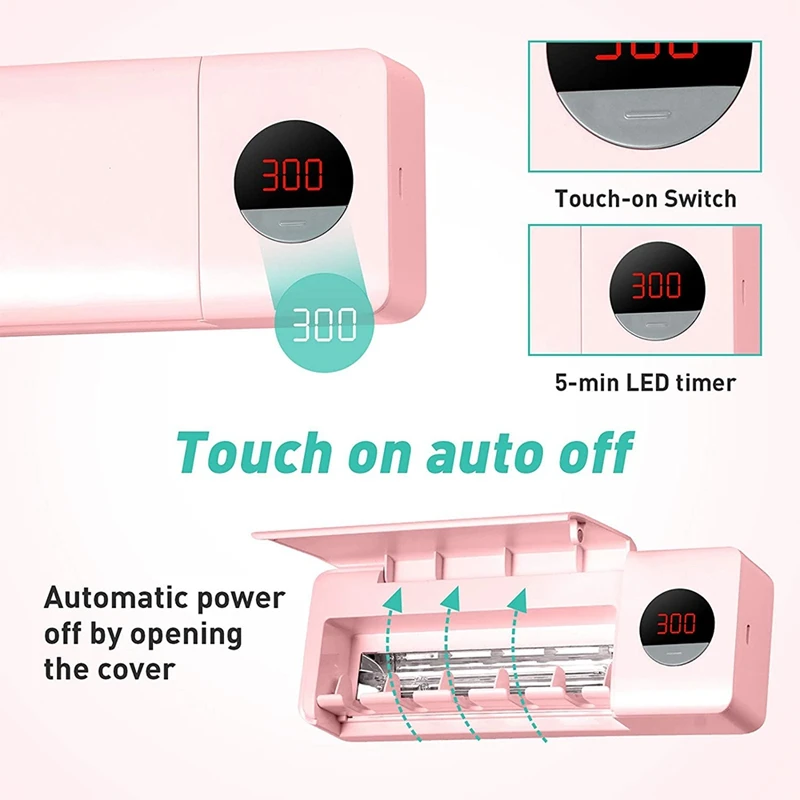

UV Bathroom Toothbrush Holder,Toothbrush Organizer Wall Mounted with Sterilizer-Function,for Ladies Baby Family