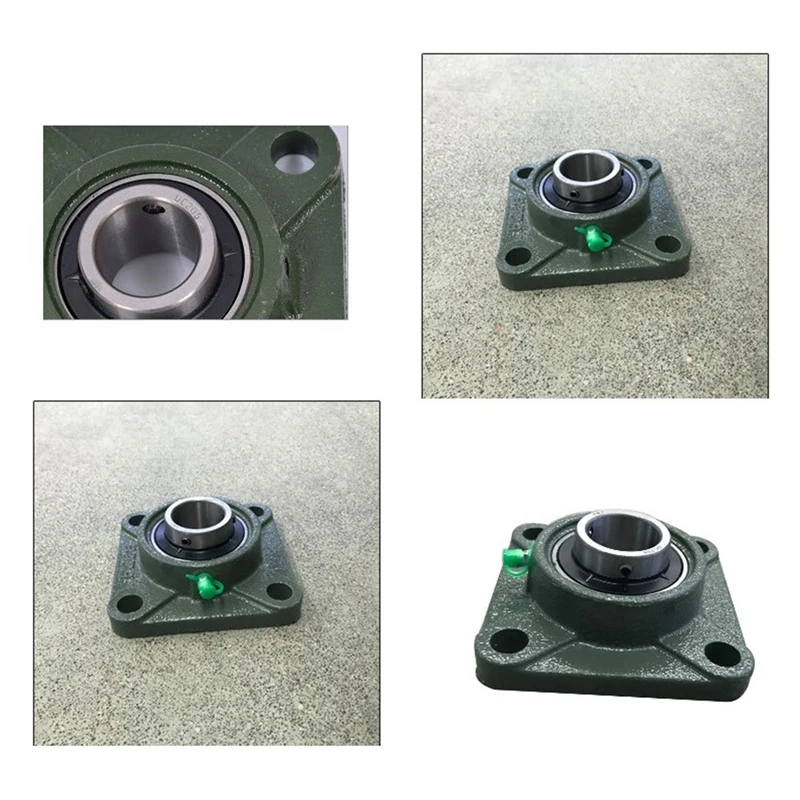 

2PCS UCF205-16 Bearing Seat Square Flange Mounting Bearing Solid Cast Iron Pillow Block Mounting Bearing