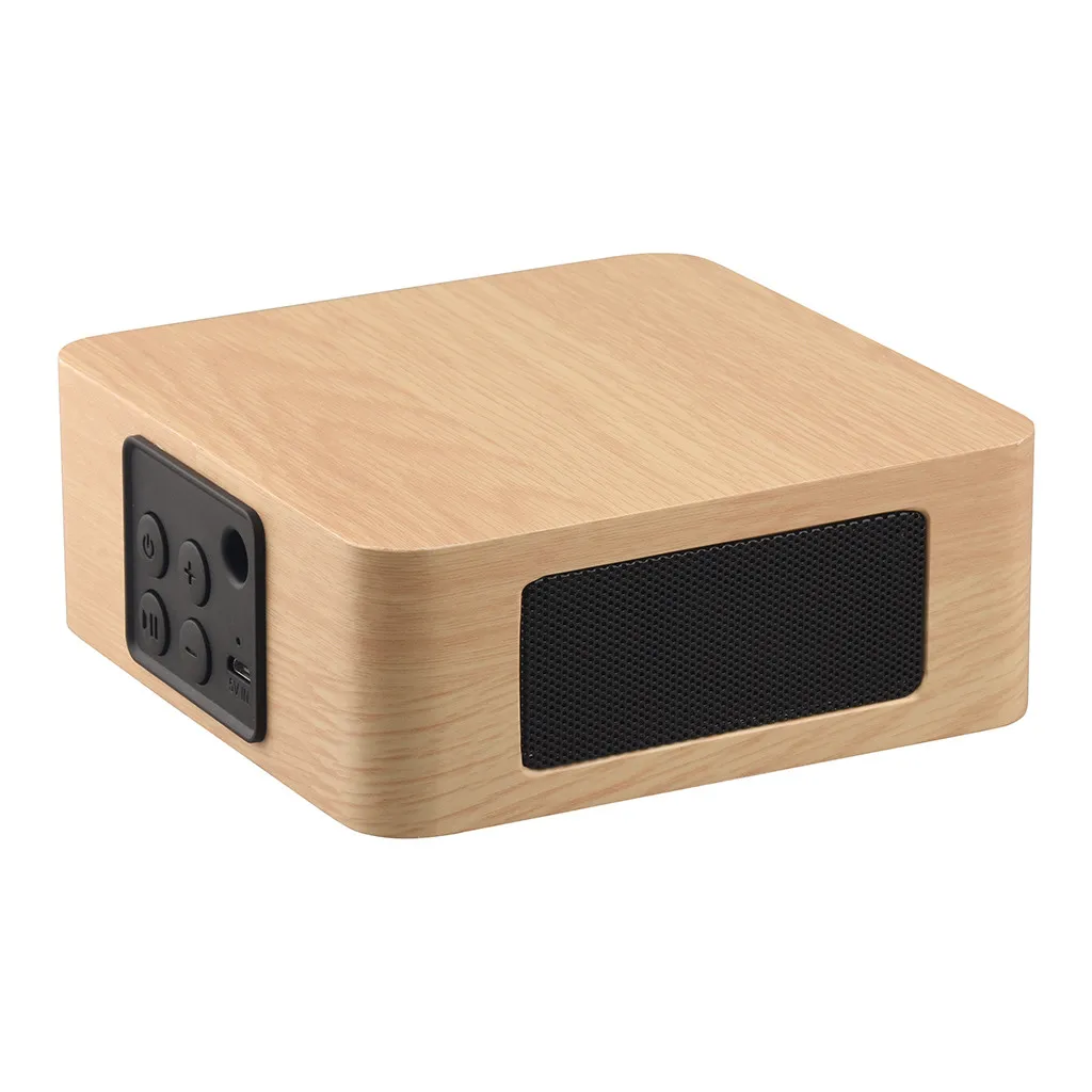 Bluetooth динамик s Ретро деревянный HIFI беспроводной двойной громкий 3D объемный Mini USB