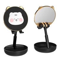 phone stand with mirror adjustable phone desk holder stable mobile phone mounts for iphone 13 samsung huawei xiaomi smartphone