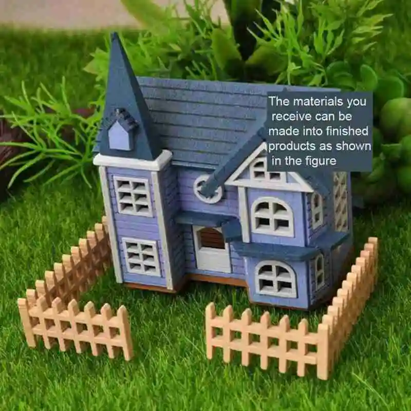 Дом Миниатюрная модель коттеджа миниатюрный деревянный дом Toyfor 1:24 DIY кукольный