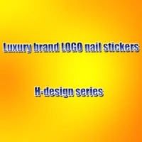 10pcs luxury brand logo 3d adhesive nail stickers nail stickers nail art nail decoration art heat transfer stickers for shoes