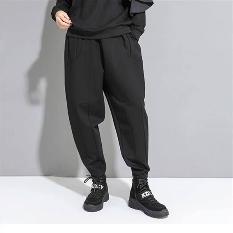 Сохраняющие тепло зимние шаровары Pantalon es свободные хлопковые панковские Женские Мешковатые штаны Дамские Pantalon брюки карго