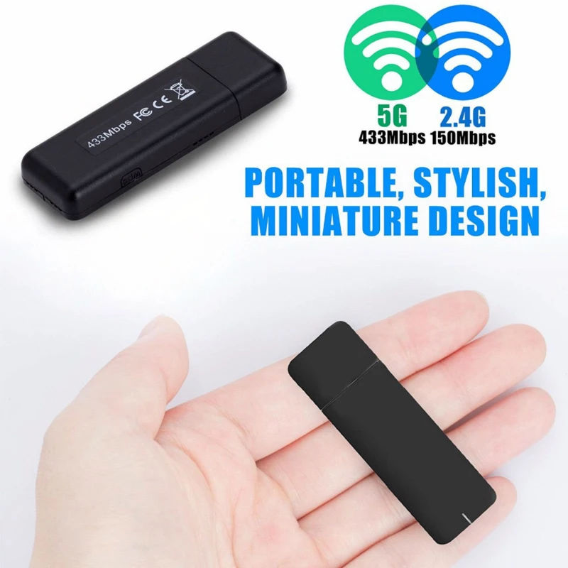 802.11AC 600 Мбит/с Wifi USB мини MTK7610 2 4g/5 8g двухдиапазонный 500 м длинный адаптер |