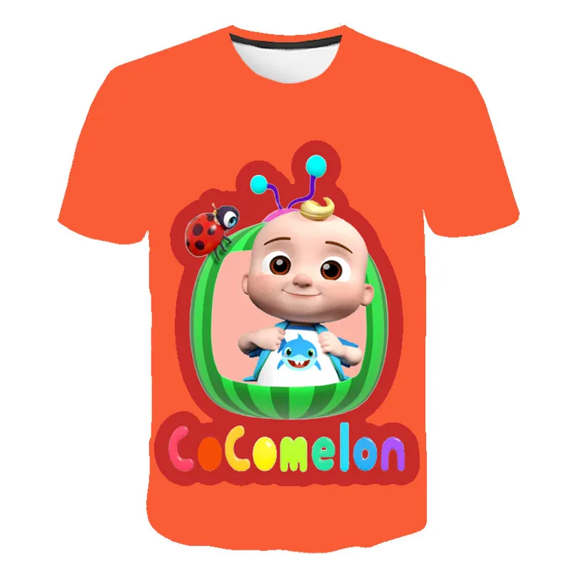 

Cocomelon Print Kids T Shirts Boys Girls T-shirts Summer Cartoon Anime Children's Clothing Cute Baby Pattern O-Neck Tees Tops