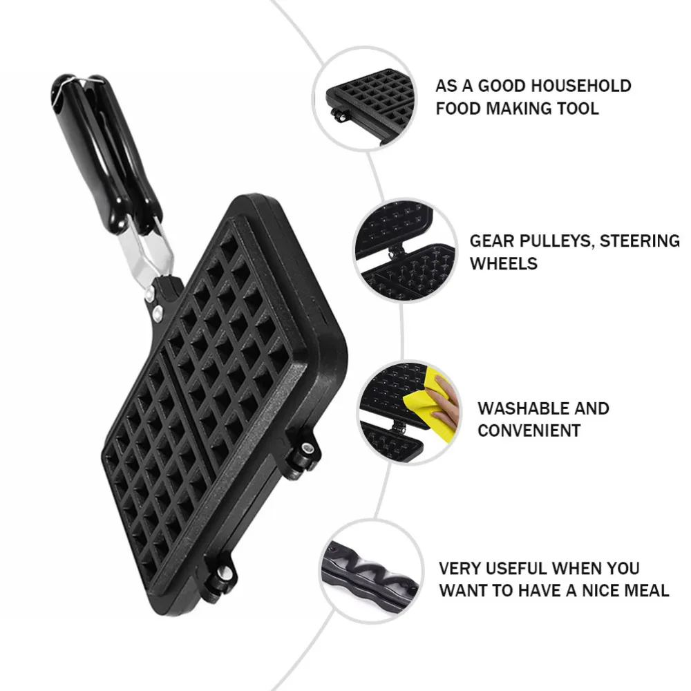 

Kitchen Waffle Mold Non-stick Cake Mould Pan Makers Kitchen Waffle Bakeware