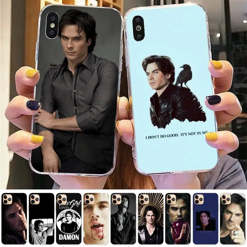 The Vampire Diaries Ian Somerhalder Phone Case for iphone 13 8 7 6 6S Plus X 5S SE 2020 XR 11 12 pro XS MAX