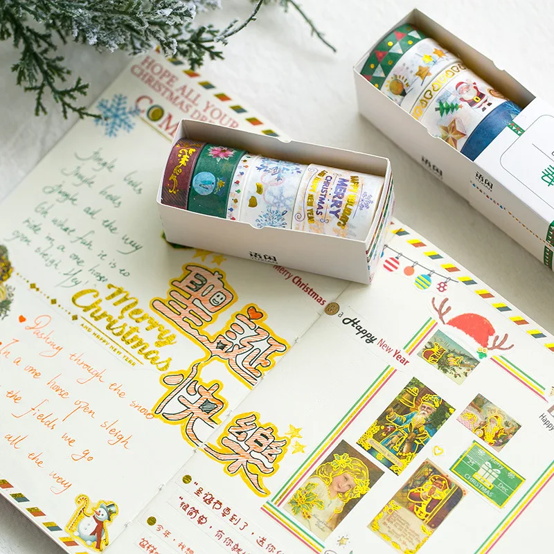 5 шт./компл. широкая лента васи набор горячего тиснения Декоративный