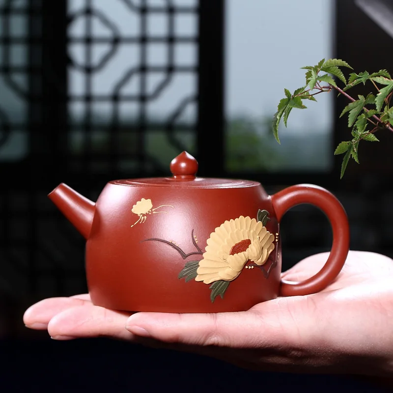 

★Yixing famous artist Li Xiaolu handmade purple clay teapot and tea set
