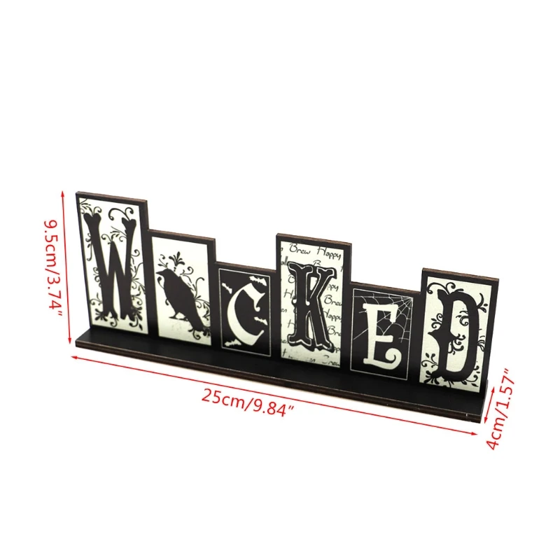 Ворона паутина на Хэллоуин деревянные настольные украшения креативный Декор для