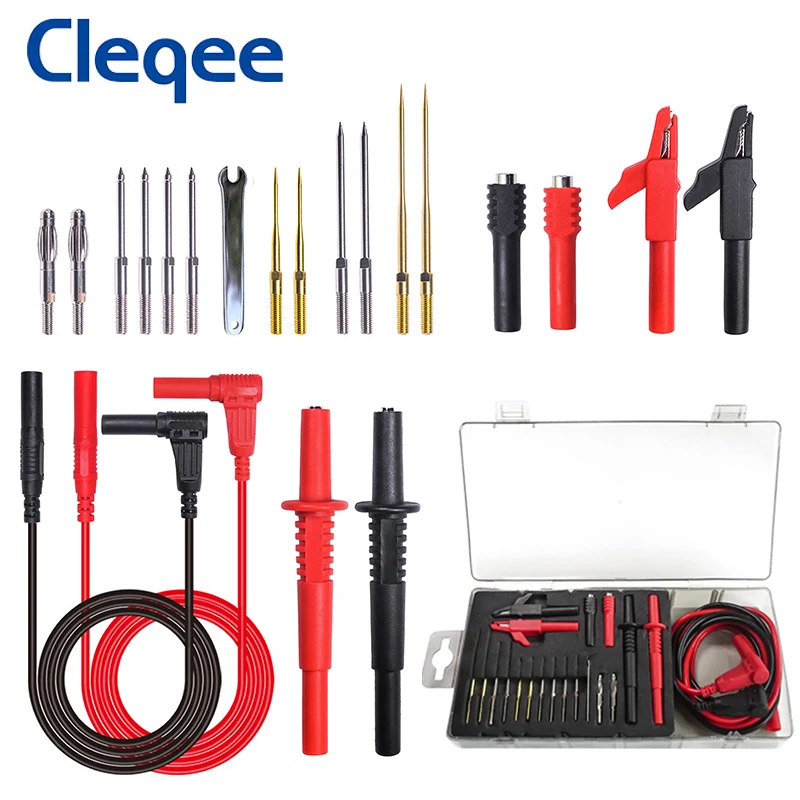 P1308D 25 шт. мультиметр силиконовый Тесты Lead Kit с сменная спица гаечный ключ