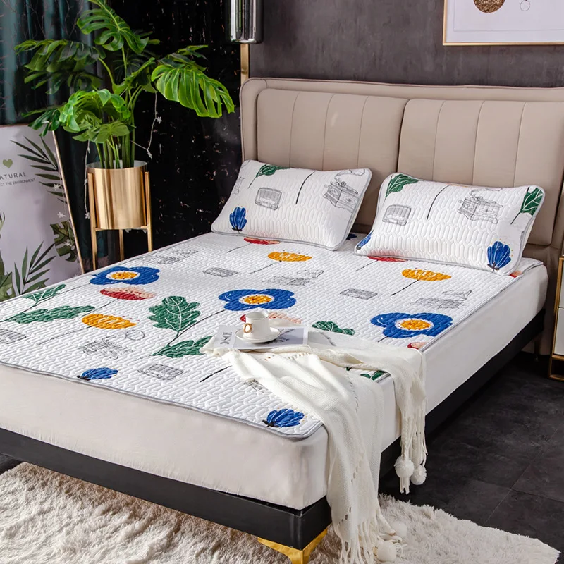 Чехол для матраса С КАКТУСОМ в тропическом стиле шелковистый латексный холодный