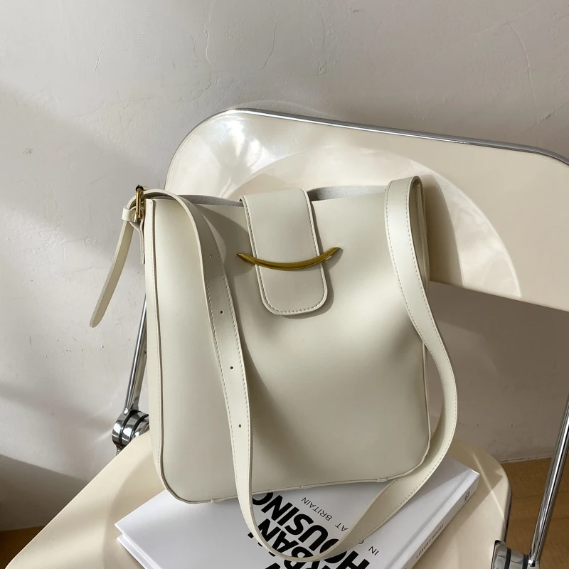 

Сумка-ведро женская из искусственной кожи, с большой емкостью