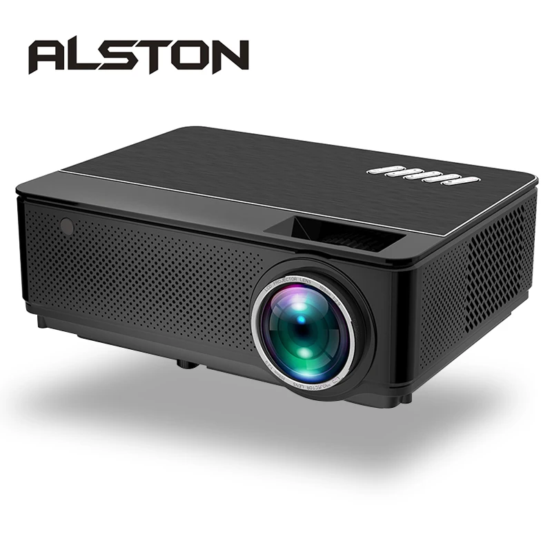 Светодиодный проектор ALSTON M6/M6W 5500 люменов двойные HIFI динамики опционально Android 6 0