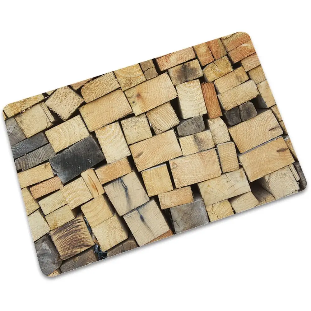 Прямая поставка деревянный коврик тонкий резиновый Противоскользящий для