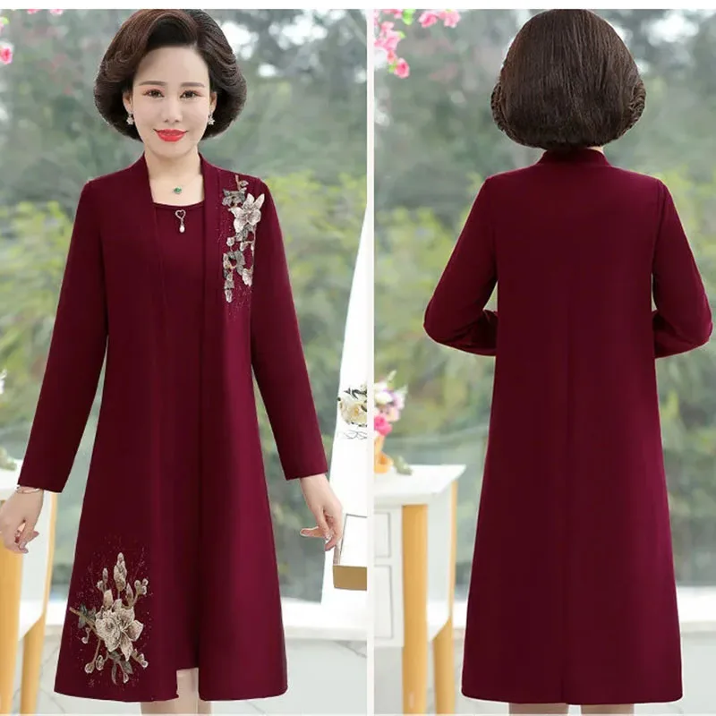 Женское платье костюм из двух предметов Весна-осень благородное элегантное