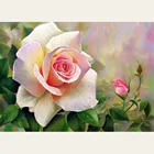 Набор для мозаики сделай сам SNA, картина из искусственных роз, полноразмерная, квадратная, круглая Стразы