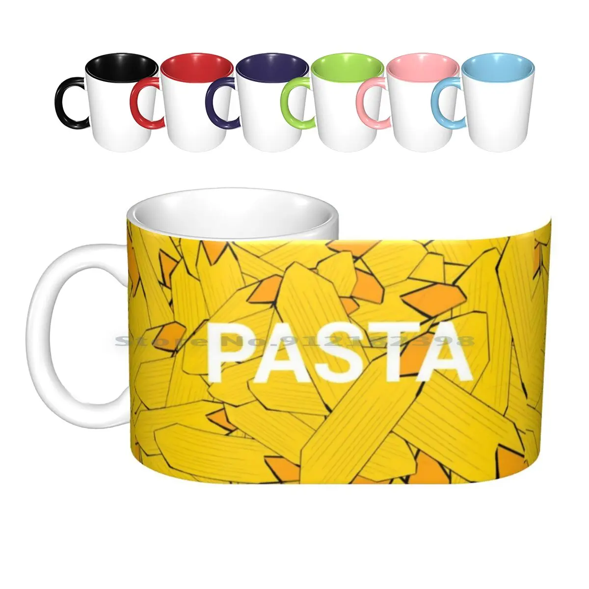 

Керамические кружки для макаронных изделий с мультяшным рисунком, чашки для кофе, кружка для молока, чая, паста, цемент, мраморное напольное ...