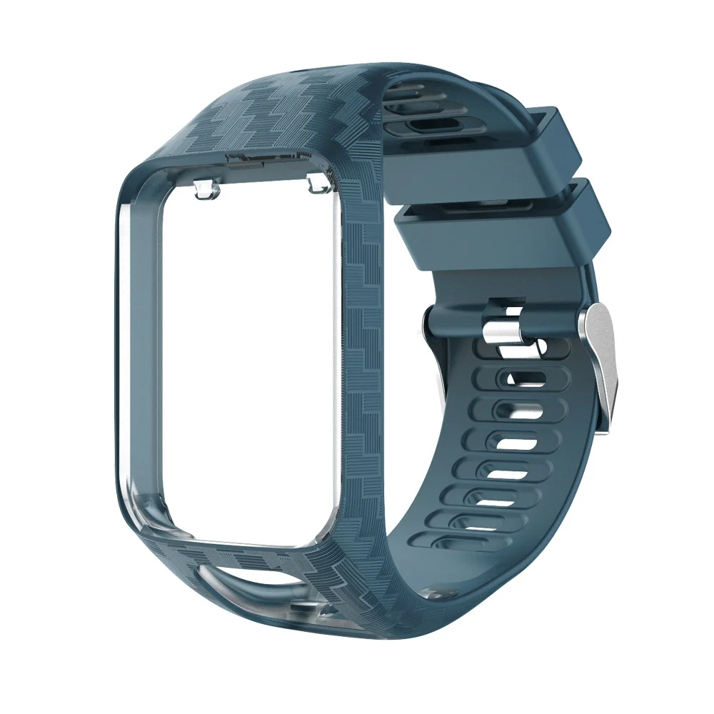 2 в 1 силиконовый сменный Браслет для часов Ремешок с рамкой для Tomtom Runner 2 3 Spark 3 gps Golfer Смарт часы спортивные повязки ремешок - Цвет ремешка: Rock Blue