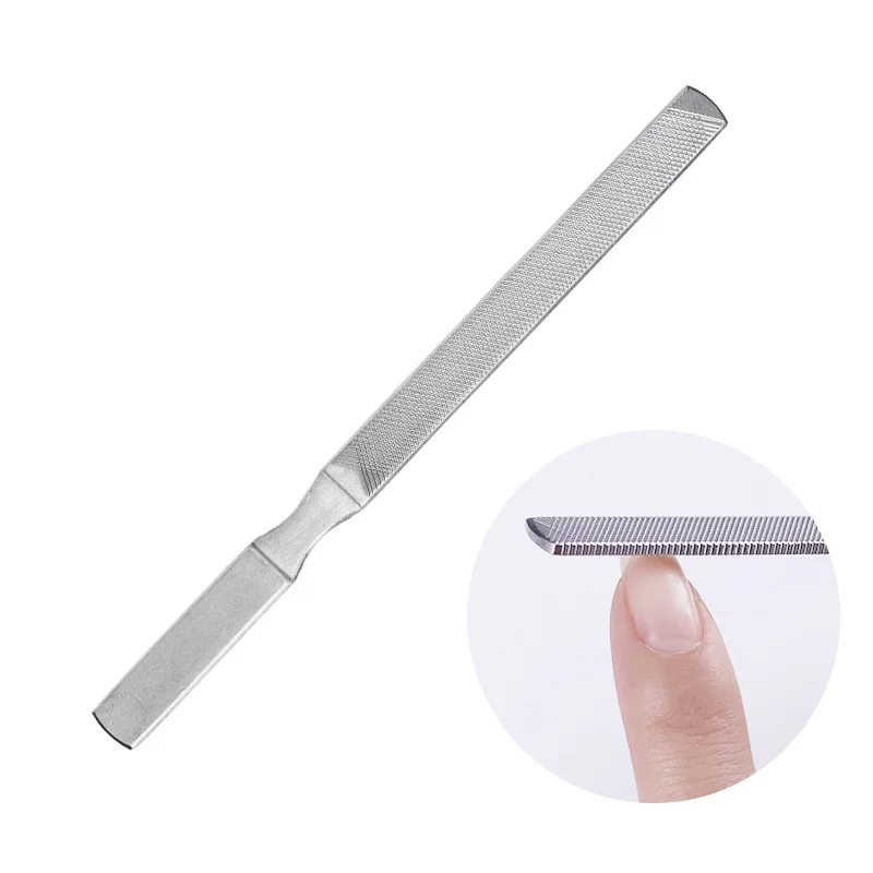 Пилка для ногтей из нержавеющей стали Four da mo tiao a серый жесткий доспех маникюрная