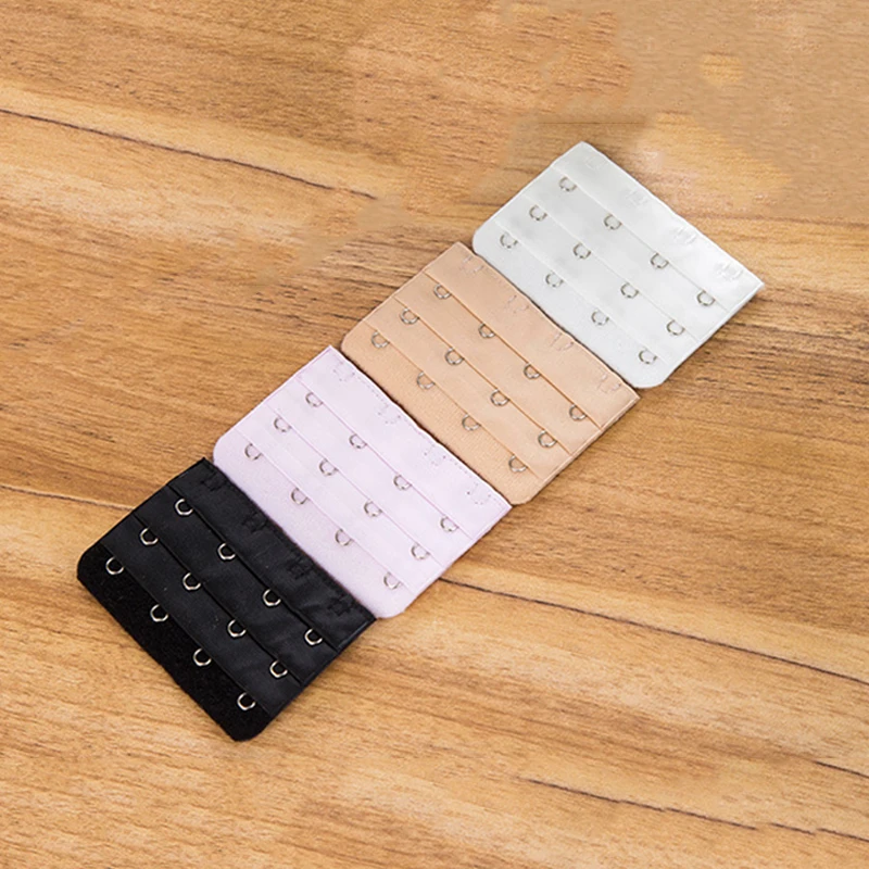 1PC 2/3 Hook Bra Extender Adjustable Belt Buckle Intimates For Women's Elastic Bra Extension Strap Hook Clip Expander