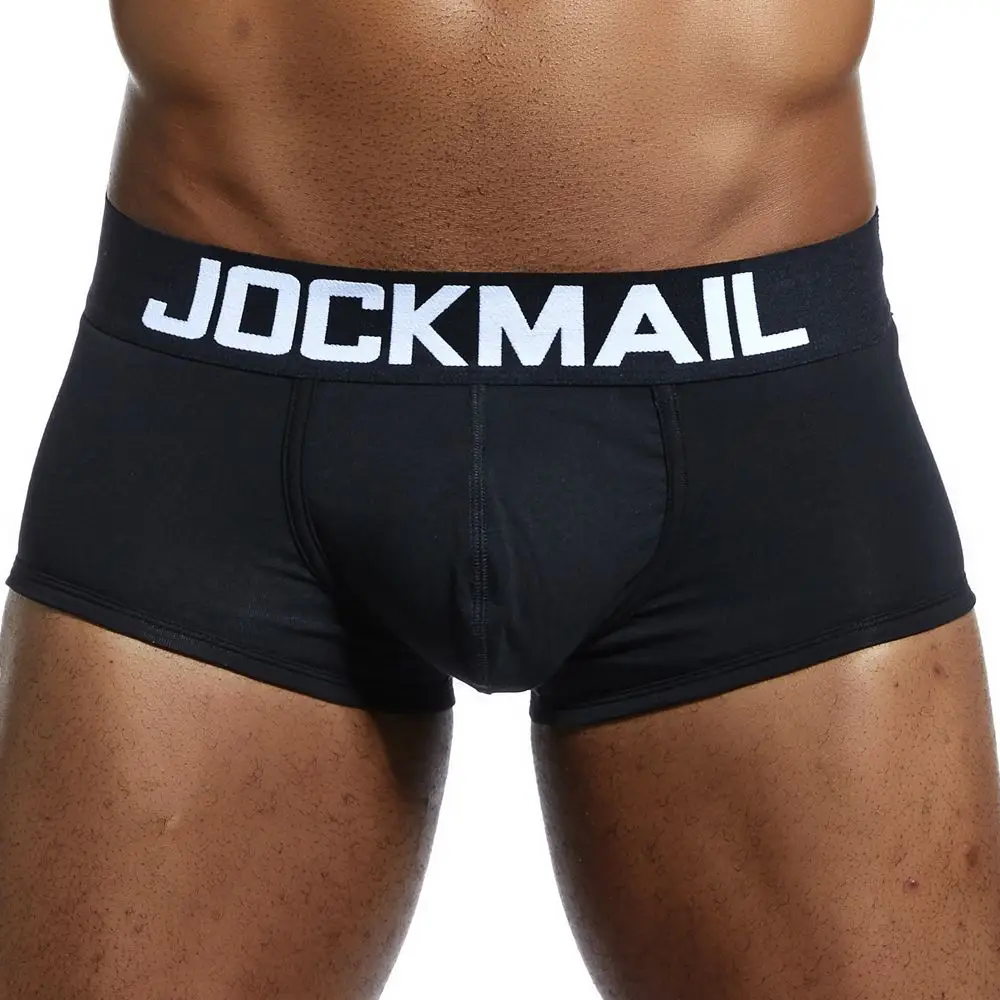 JOCKMAIL, Брендовые мужские трусы, дышащие боксеры, хлопковое Мужское нижнее белье, u-образный выпуклый мешочек, сексуальные трусы с принтом листьев, домашняя одежда, шорты