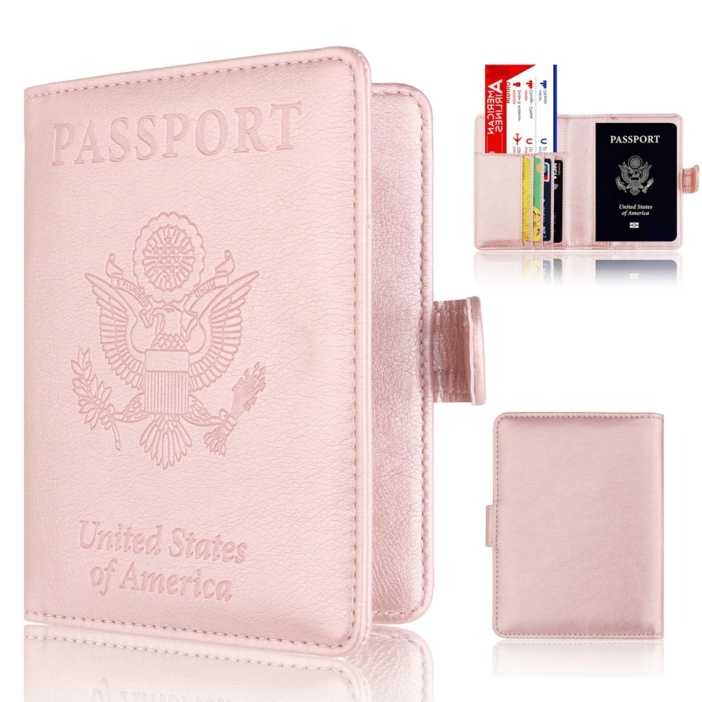 

Women Men RFID Passport Covers Holder Business ID Bank Card Passport Holder Leather Passport Cover Case Etui Travel Accessories