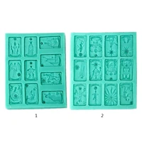 card necklace epoxy resin mold earrings pendant casting silicone mould diy crafts jewelry casting tool