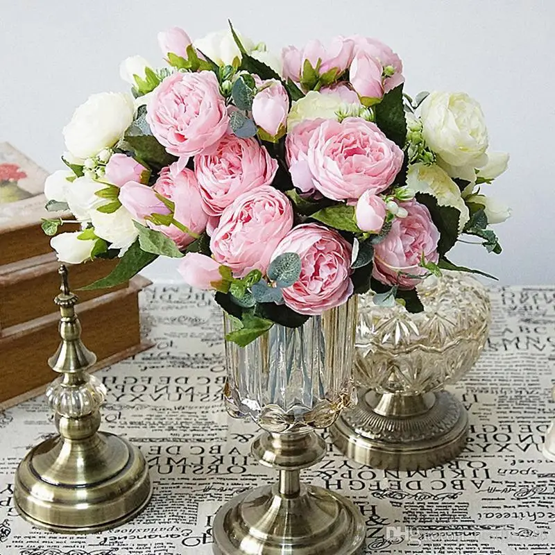 

Artificial flowers for decoration Rose Peony Silk small bouquet flores party spring wedding decoration mariage fake Flower