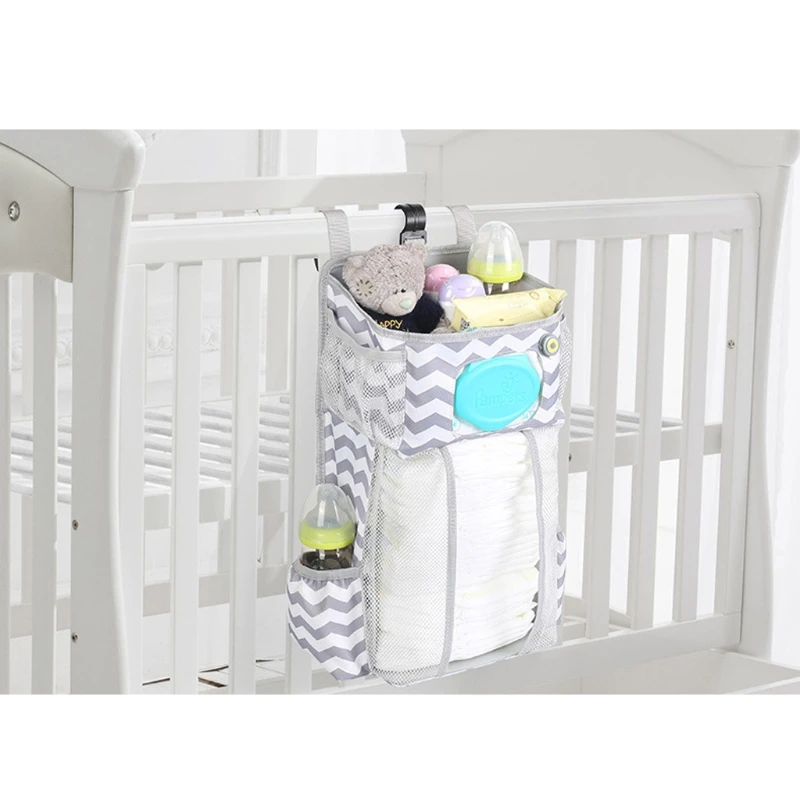 

Led Night Light Baby Storage Organizer Crib Hanging Storage Bag Caddy Organizer 090A