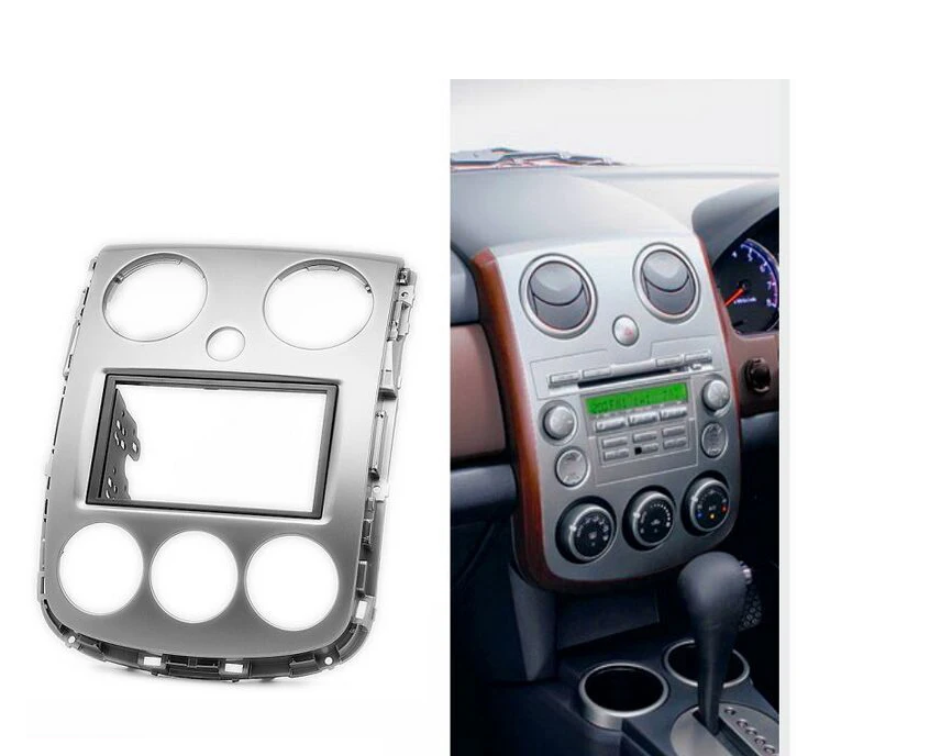 Двойной Din Автомобильный Радио фасции Для MAZDA Verisa 2005 + стерео панель тире CD отделка