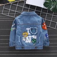 hot sale cartoon baby boys denim jackets spring autumn kids tops children warm clothes frosted toddler daily wear fashion looks